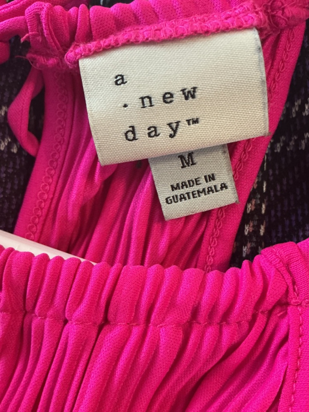 A New Day Knit Plisse Midi Shift Dress in hot pink - Picture 7 of 8